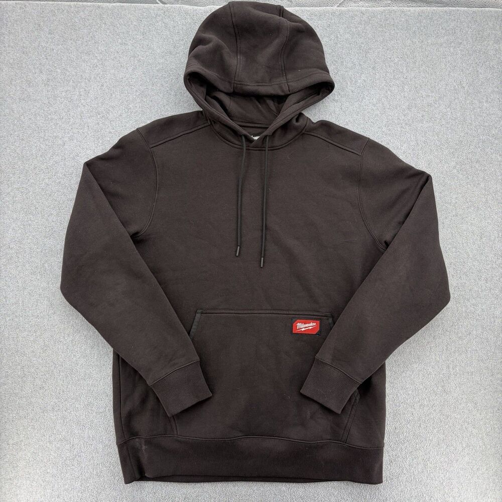 Milwaukee FREEFLEX Hoodie Mens L Black Pullover Workwear Tool Sweatshirt